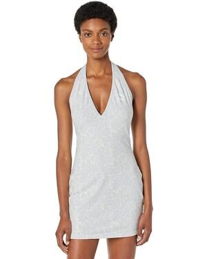 Puma Floral Halter Mini Dress L NWT Pastel Blue White Summer Tennis